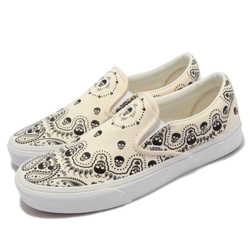 Vans Classic Slip-On Bandana Beige Black White Men Unisex Casual VN0A33TB42S  | eBay