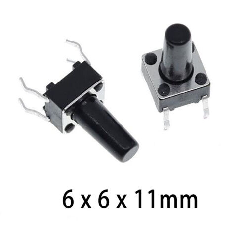 6x6mm Momentary Tactile Tact Push Button Switch 4.3mm~15mm 4Pin Through Hole x10 - Picture 15 of 19