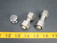 Lot of 2 Swagelok 316 SS 3/4" Bulkhead Unions  Tube Plug Fitting SKU G3 FS