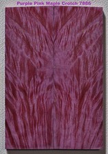 Beautiful Stabilized Purple Maple Crotch Curl scales 7886, 5 15/16 x 2 x 3/8 "