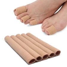 Fabric Gel Tube Bandage Cover Toe Finger Foot Pain Relief Feet Protector 