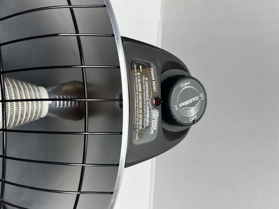 Presto Heat Dish Tilt Parabolic Electric Heater Black 3 Settings 1000W #0792801 - Image 4 of 4