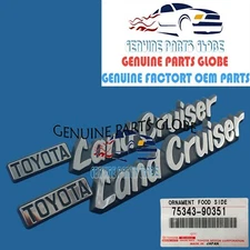 GENUINE TOYOTA 72-80 LAND CRUISER FJ40 FJ45 BJ40 BJ45 FRONT FENDER NAMEPLATE SET