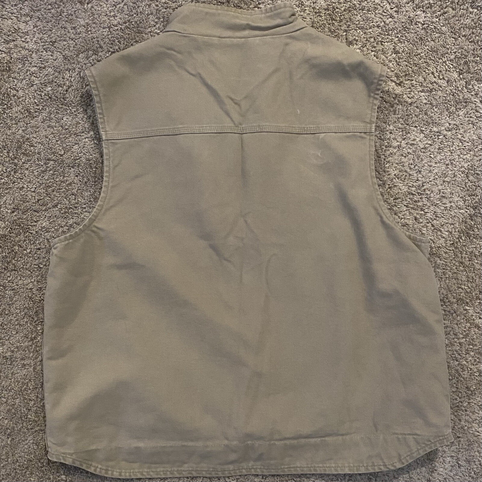 Carhartt Mens Size 2XL Tan Sherpa Fleece Lined Canvas Vest V33266