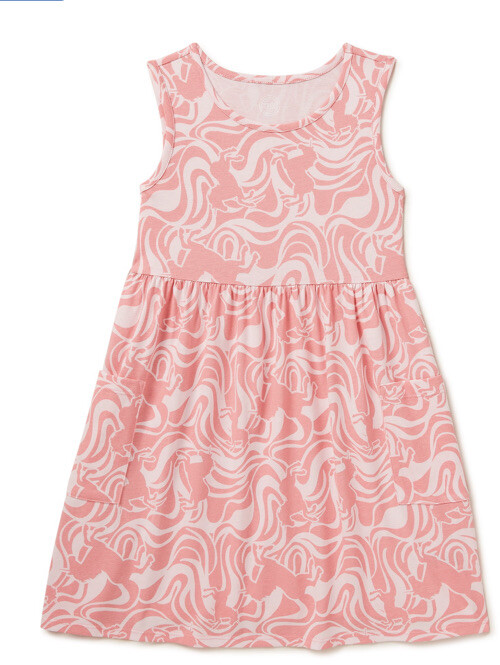 Wonder Nation Girl’s Just Peach Sleeveless Play Dress Size 7-8 NWT