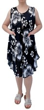 New! Women's Hawaiian Loose Fit Floral Sun Dress w/ 2 Pockets, One Size M-XXXL
