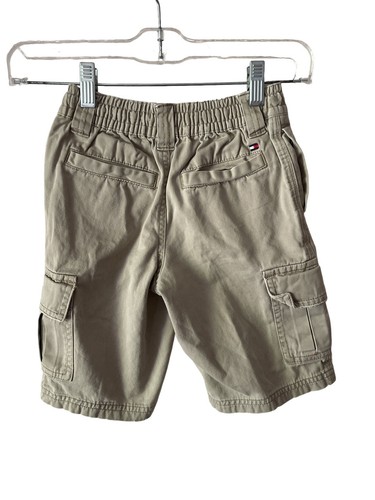 Tommy Hilfiger Boys Shorts Khaki Cargo Button & Tie at Waist Beige Shorts Sz 5 - Picture 6 of 10