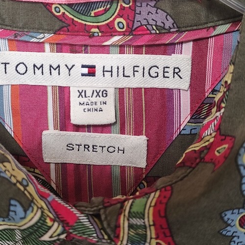 Camisa Tommy Hilfiger Puño Abatible Para Mujer Talla XL Oliva Paisley Manga Larga Elastizada - Imagen 19 de 19