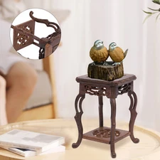 Vintage Tree-root Carved Bonsai Base Chicken-wing Wood Artwork Display Stand