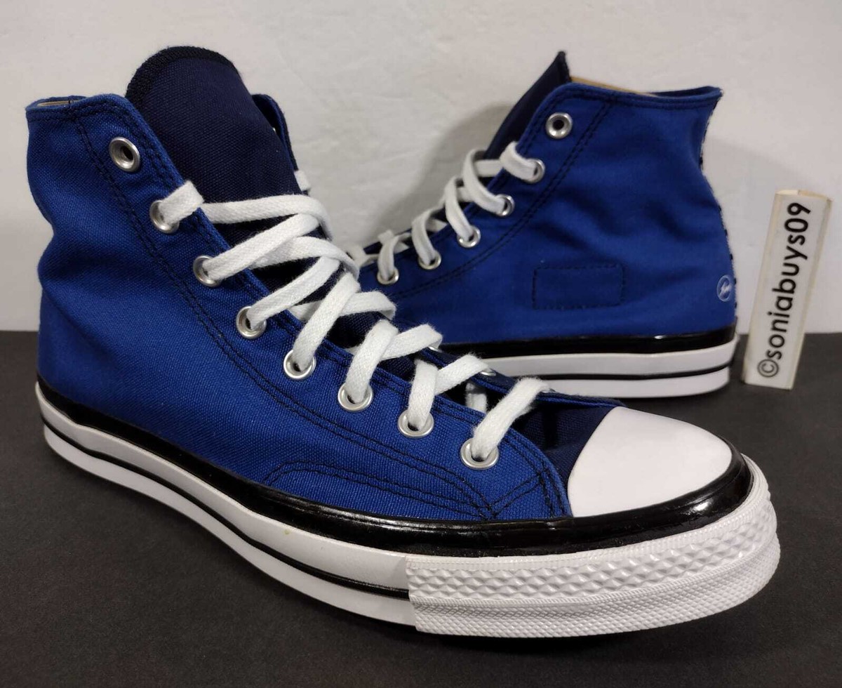 Converse 70's Chucks x Fragment Design Sneakers, Blue/Black, Size