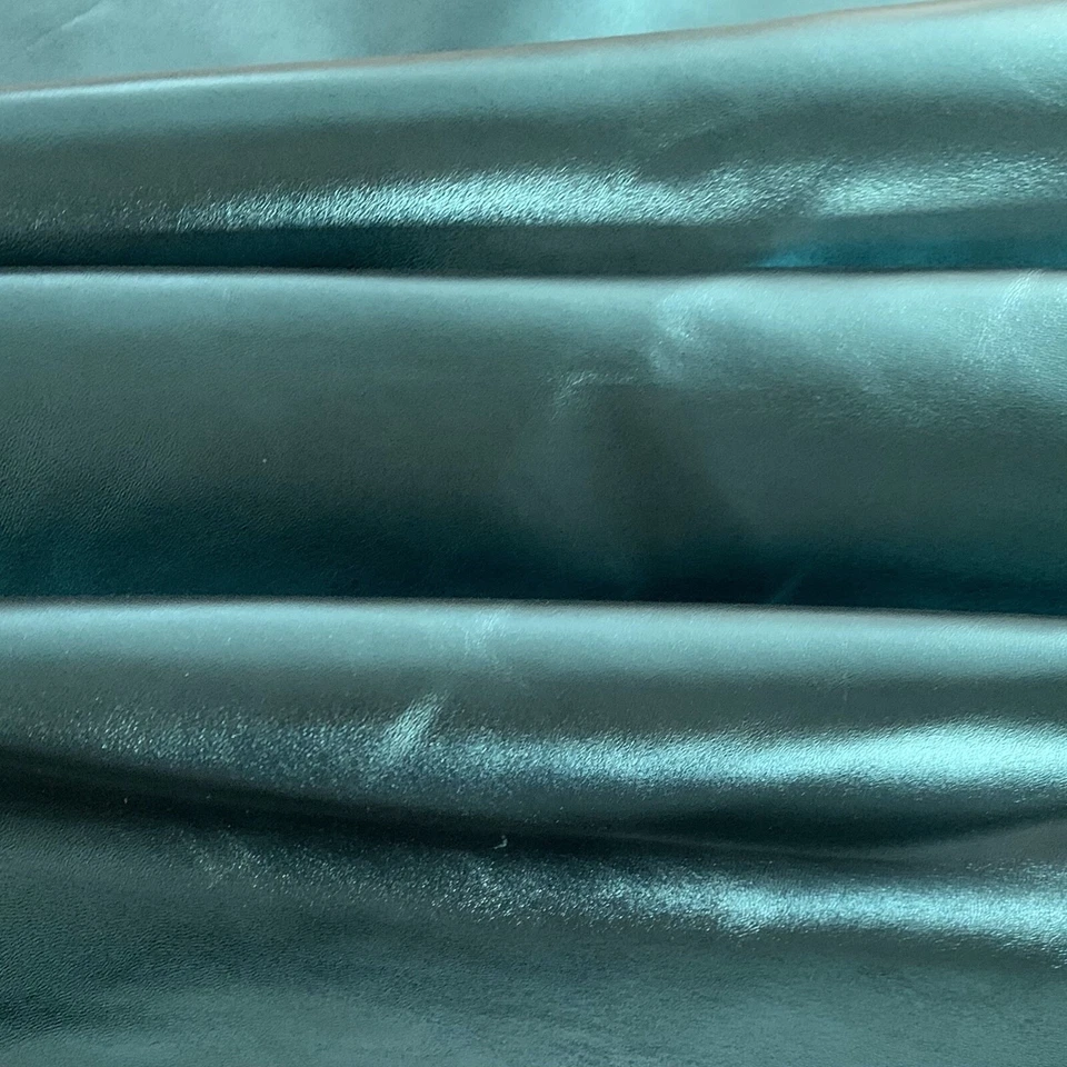 Cuero artesanal metálico verde oculto hágalo usted mismo cubierta de libro tela material de tapicería delgado Foto 2 de 4