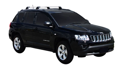 2xBLACK Roof rack for Jeep Compass 2011 - 2016 / Aerodynamic Cross bars - Picture 2 of 4
