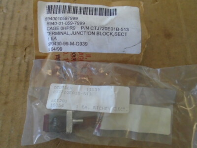 1 EA NOS DEUTSCH SECTIONAL TERMINAL JUNCTION BLOCK  P/N: CTJ720E01B-513