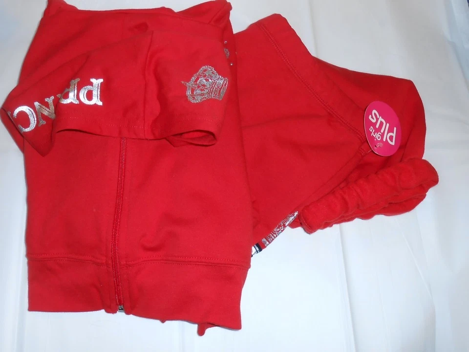 Arizona Talla Grande Niñas Corto "Princesa" Sudadera con Capucha y Pantalones de Sudadera Enrollables XXL/18 1/2  Foto 4 de 4