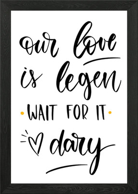 Unsere Liebe ist legendär Gerahmtes Wandbild Poster Leinwanddruck Bild