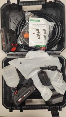 #ad Cordless Pressure Washer Portable Handheld w Battery Hose amp; Case – Red $30.00