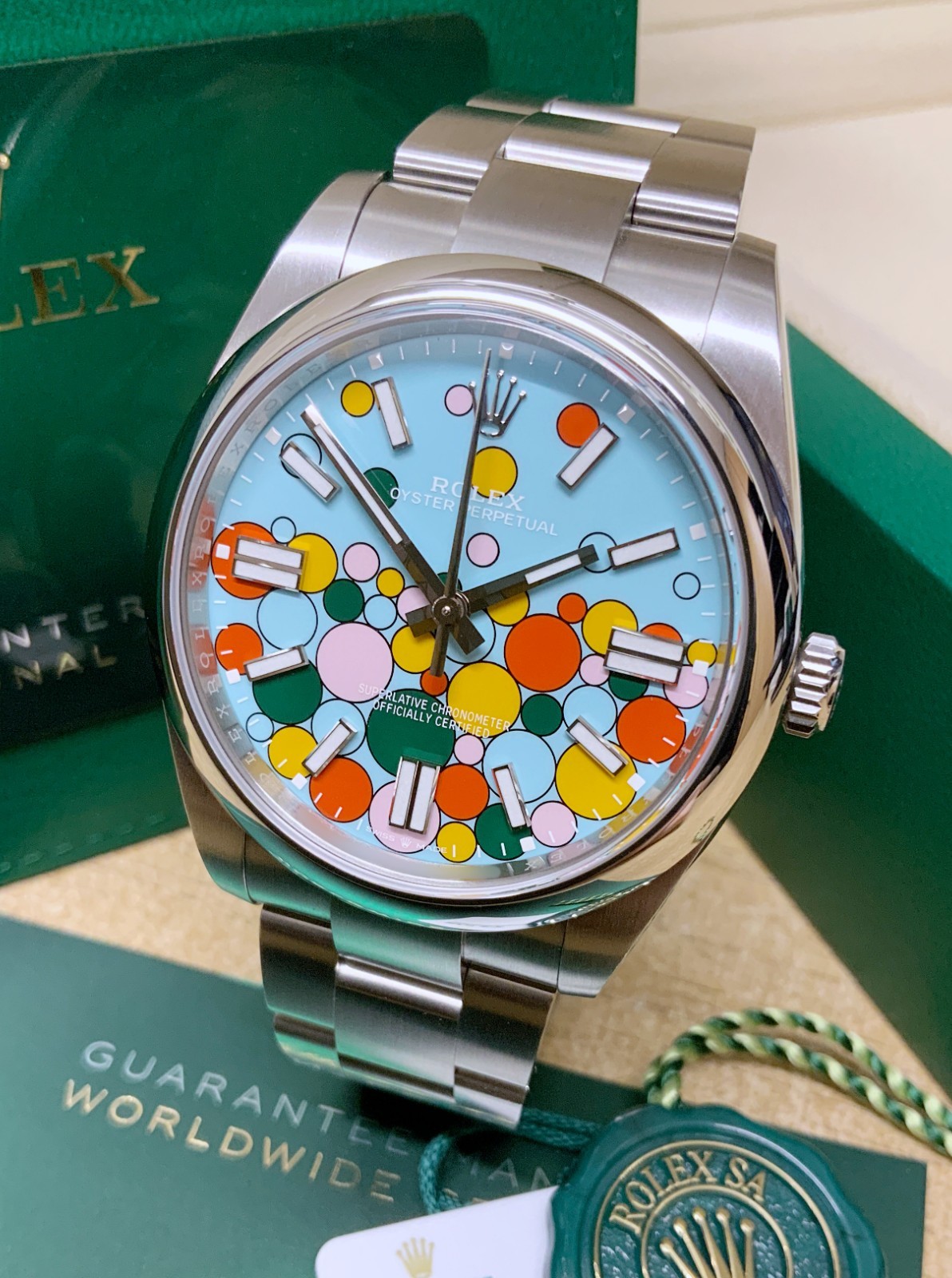 Rolex Oyster Perpetual 41 124300 Celebration Dial Unworn Box & Papers 2024