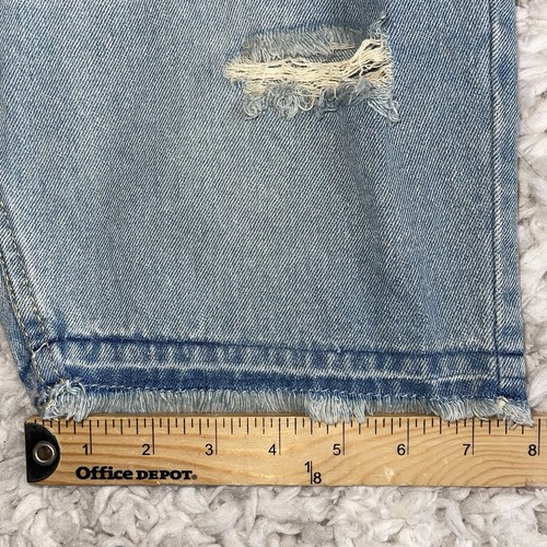 Levis 511 Slim Shorts Boys Size 14R Ripped Blue Cutoff Light Wash Denim 27W Torn - Picture 9 of 11