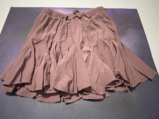 Trending Boho Style Entro Ruffle Mini Skirt With Shorts Women Size S Rose Taupe