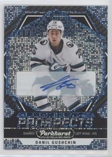 2023-24 Upper Deck Parkhurst Blue Achievement /25 Danil Gushchin Rookie Auto RC