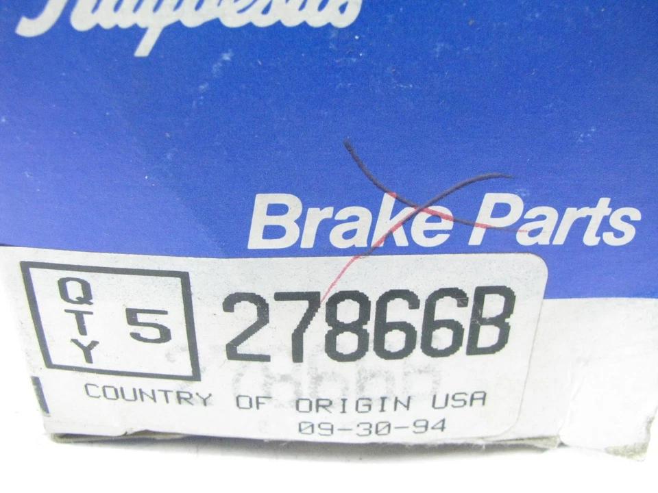 (5) Tacos de rueda trasera Raybestos 27866B para Acura Integra 1986-1989 Foto 2 de 2