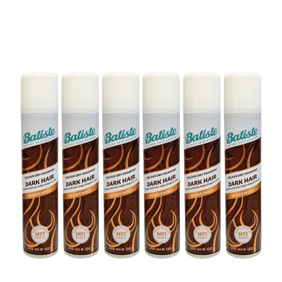 Batiste Colour Dry Shampoo Dark Hair with no white residue 200ML6 pack-express 8490₽