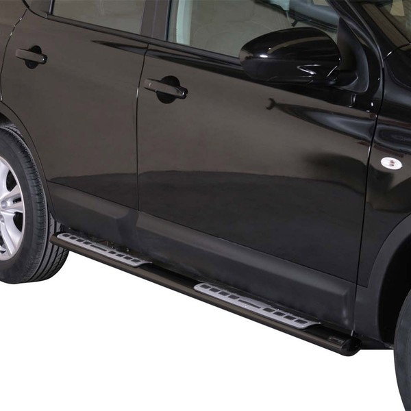 Edelstahl Seitenschweller Schwellerrohre FüR Nissan Qashqai 2010-2013 Schwarz-image