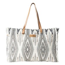 Travel Weekender Bag - Boho Aztec Southwestern Tote Purse for Women - Off Whi...