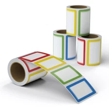 MFLABEL® 800-Pack Colorful Name Tag Labels - 3.5" x 2.25" Writable Stickers f...