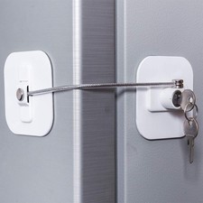 Fridge Lock,Refrigerator Locks,Freezer Lock with Key for Child Safety,Locks t...