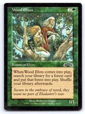 MTG Wood Elves Normal C Exodus (EXO) 130 LP Magic