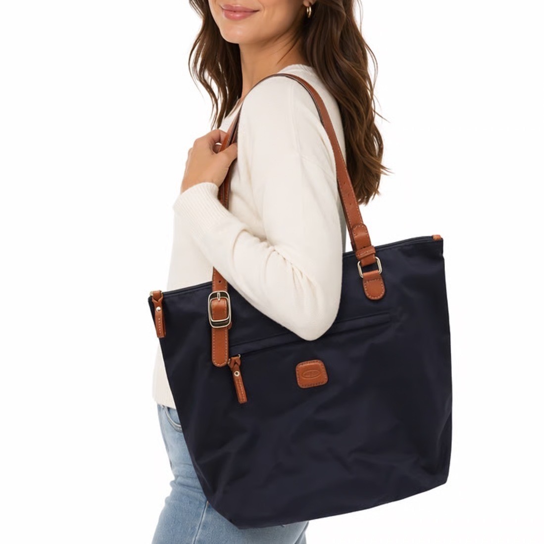 Bric's X Bag Womens Handbag Ocean Blue Pockets Double Handle 3 In