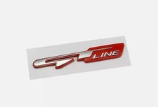 GT Line Red & Chrome Badge Emblem Sticker for Kia Stinger Sportage EV6 Stonic