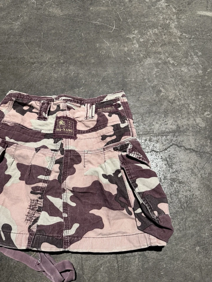 Minifalda vintage Da Nang Y2K estampado camuflaje excedente táctico Foto 3 de 4