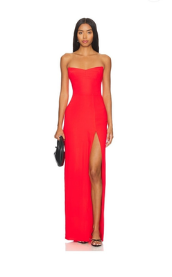 amanda uprichard red maxi dress Amanda Uprichard x REVOLVE Ivy Gown in Red