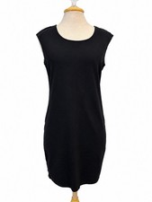 Nine West Black Sleeveless Knit Dress Women's Size M Medium Slim Stretch