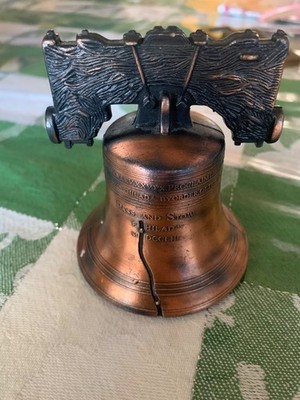 Vintage Liberty Bell Pass And Stow Brass Independence Proclaim Pensylvania Nice
