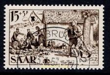 EBS Germany SAARLAND 1956 - Red Cross - Field Hospital 1870 - Michel 370 - Used