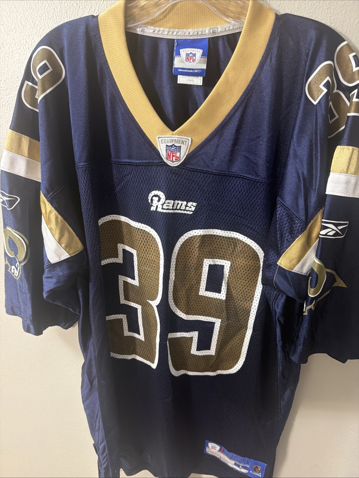 Vintage Reebok St Louis Rams Steven Jackson #39 NFL Football Jersey Mens Large