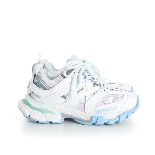 BALENCIAGA 995$ Women's Track Sneaker - White Pastel Mesh Nylon