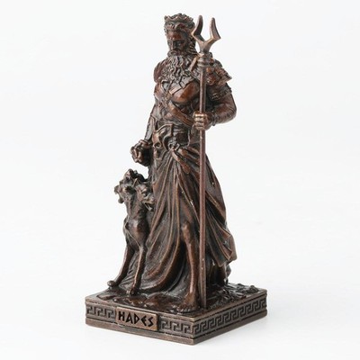 Hades Miniatur Wachsausschmelzguss massive Bronze Statue - 31/2'' griechische Mythologie Figur