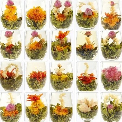 20 Pcs Blooming Tea Green Tea Artistic Blossom Flowers Tea Blooming Tea Balls