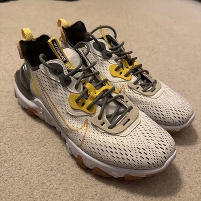 Nike React Vision Honeycomb Mens Size 12 US White Yellow Gray Shoes CD4373-100