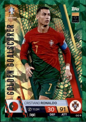 EURO EM Germany 2024 Card GG 9 Cristiano Ronaldo Golden Goalscorer GREEN EMERALD
