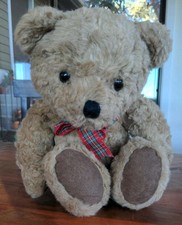 Hermann Teddy Bear Original Plush 16" Brown Red Bow Classic