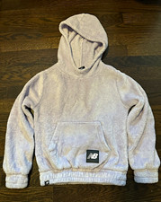 New Balance Light Purple Fleece Pullover Hoodie w/ Pockets Logo Unisex Kids 7-8Y