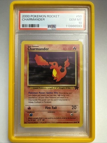 Charmander 50/82 Team Rocket Regular PSA 10
