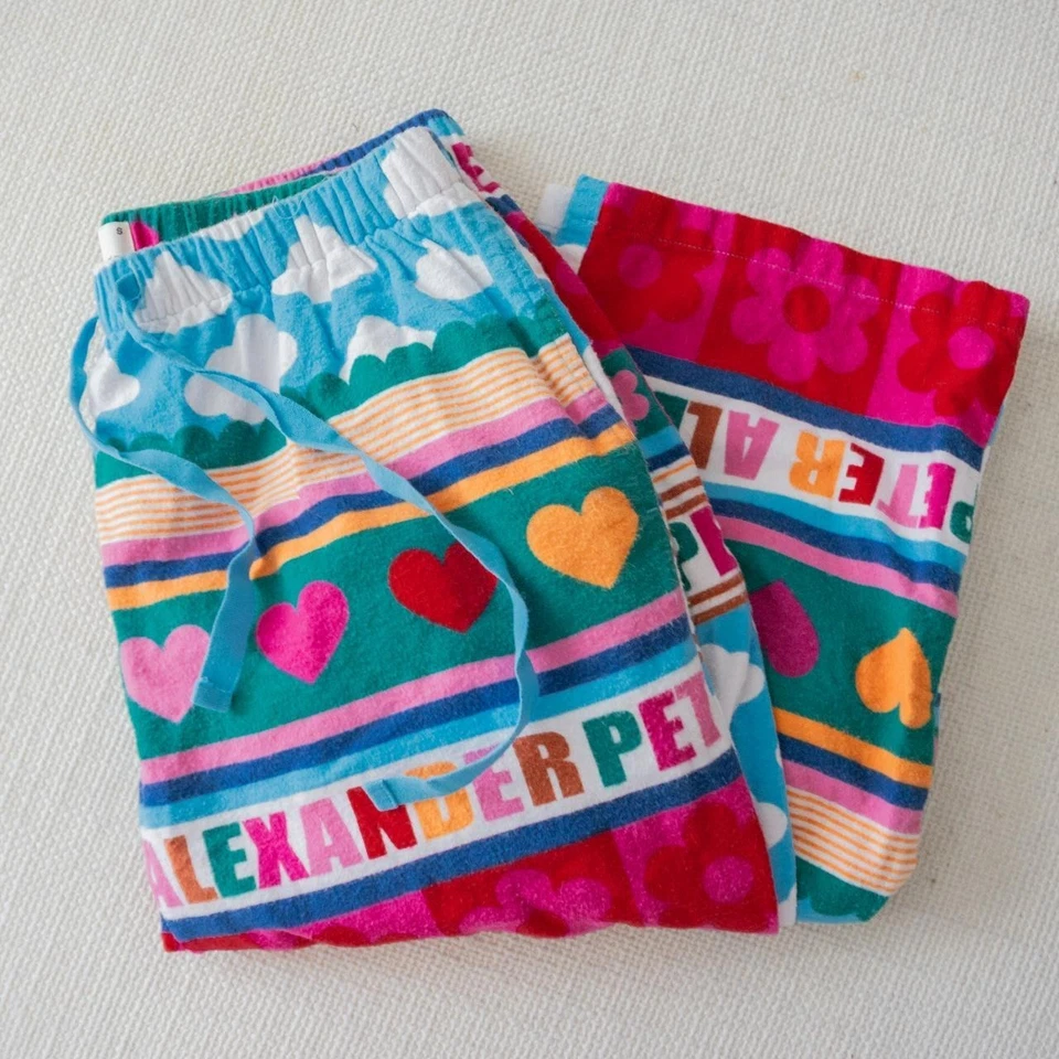 Peter Alexander Multicolor Abstracto Colorblock Brillante Divertido Pijama Pantalones Talla S Foto 2 de 4