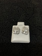 Aretes De Plata, 925, Estilo De Piedrita De Diamante Para Mujer  