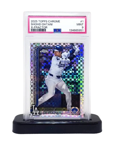 Shohei Ohtani 2025 Topps Chrome X-Fractor PSA 9 MINT Dodgers #1